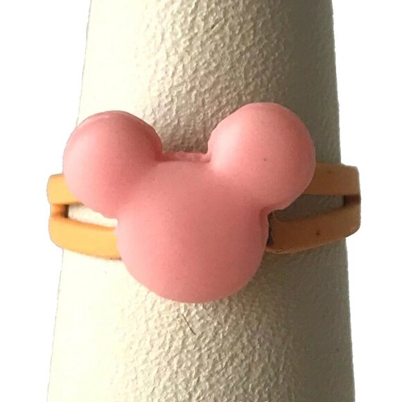 Disney Mickey Mouse Ears Ring Size 5 6 7 Macaroon Snacks Pink Peach - Picture 11 of 11